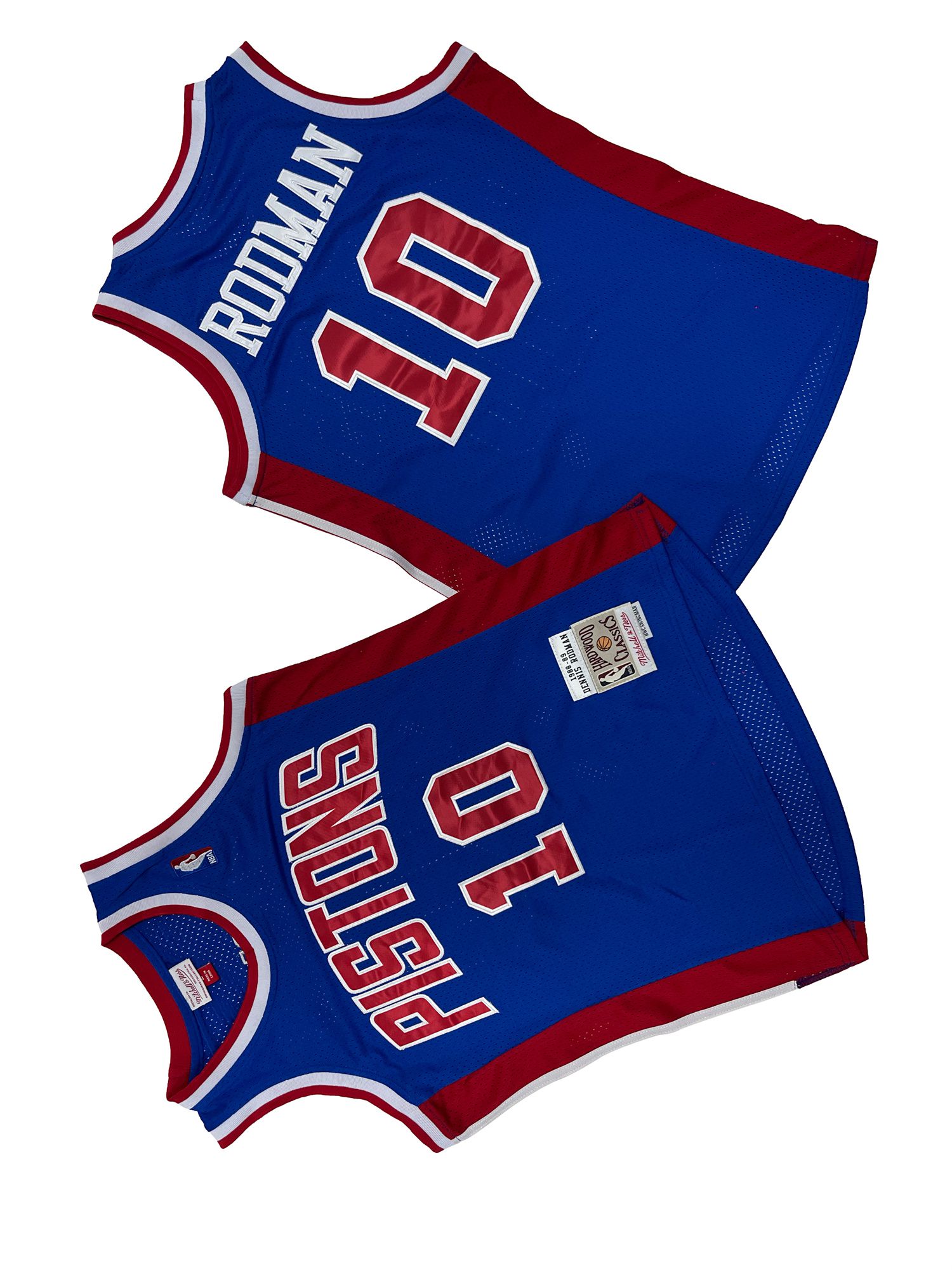 Men Detroit Pistons #10 Rodman Blue Throwback NBA Jersey->cleveland cavaliers->NBA Jersey